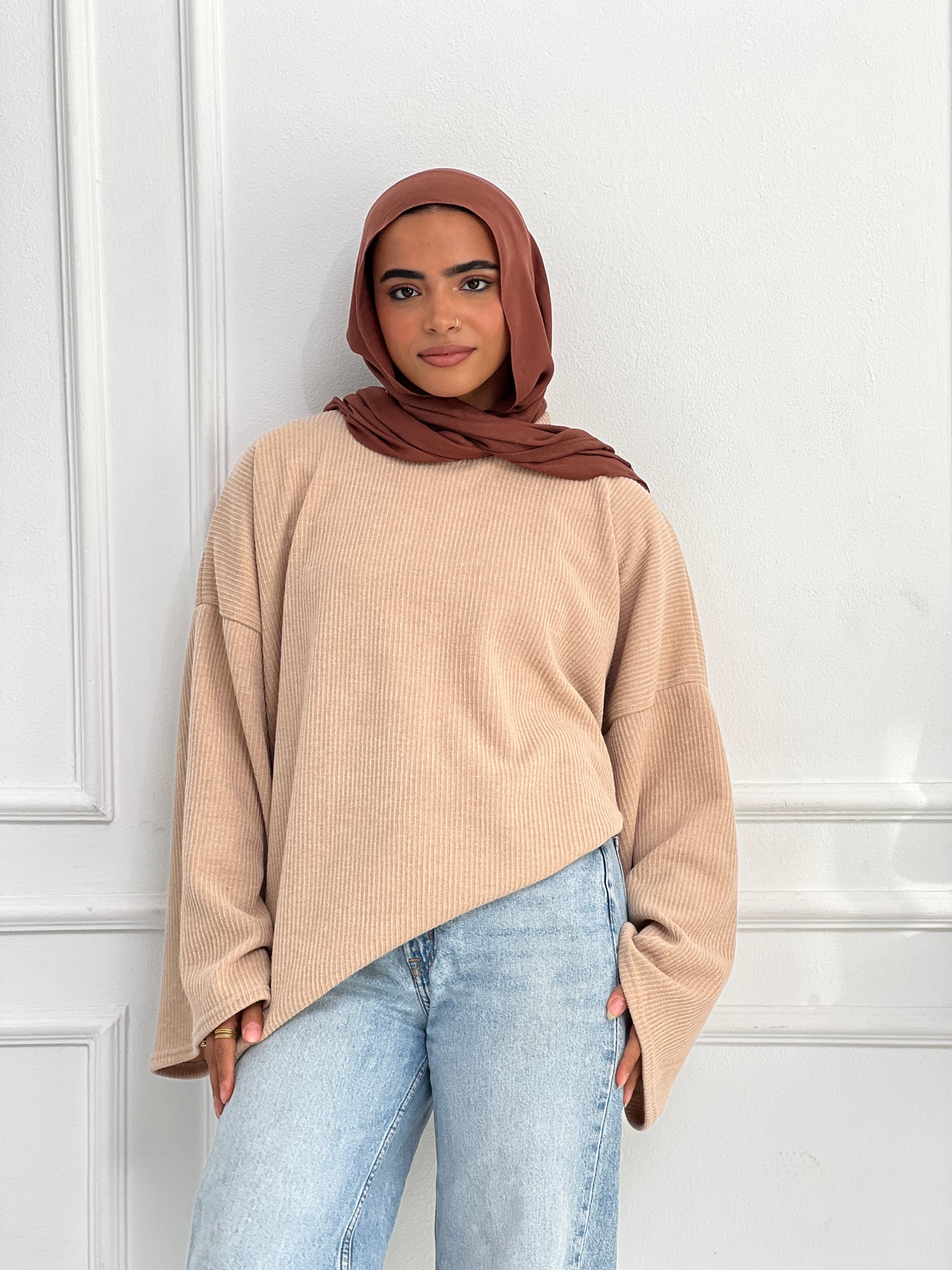 Rhea Sweater In Beige