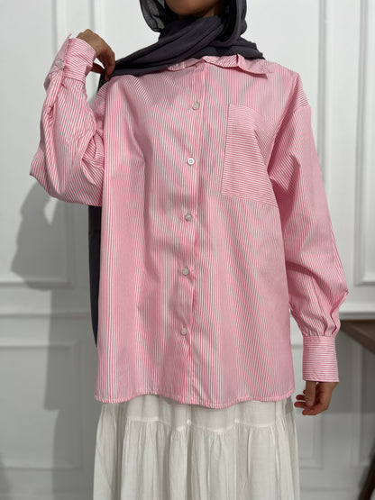 Striped Everyday Shirt In Pink