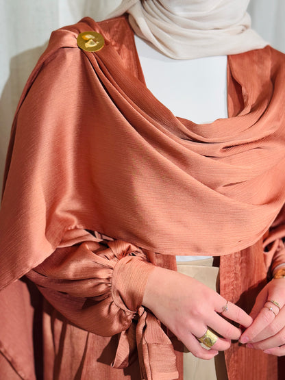 Zina Shawl Kaftan In Sienna