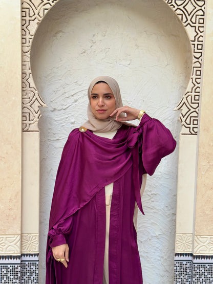 Zina Shawl Kaftan In Berry