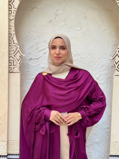 Zina Shawl Kaftan In Berry