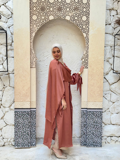 Zina Shawl Kaftan In Sienna