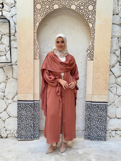 Zina Shawl Kaftan In Sienna