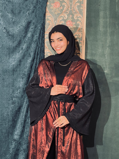 Najm Kaftan In Burgundy