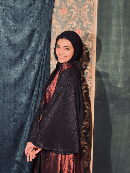 Najm Kaftan In Burgundy