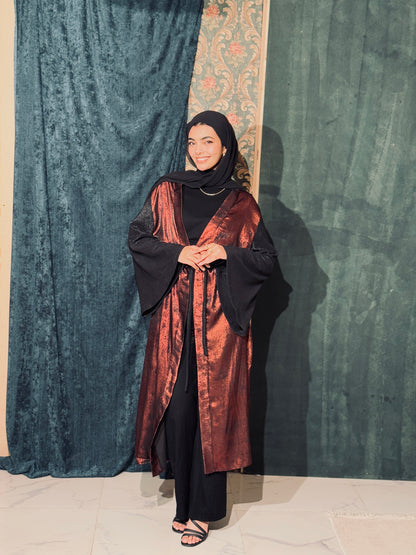 Najm Kaftan In Burgundy