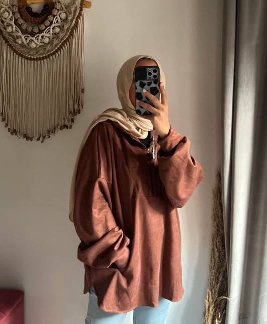 Essential Hoodie In Brown